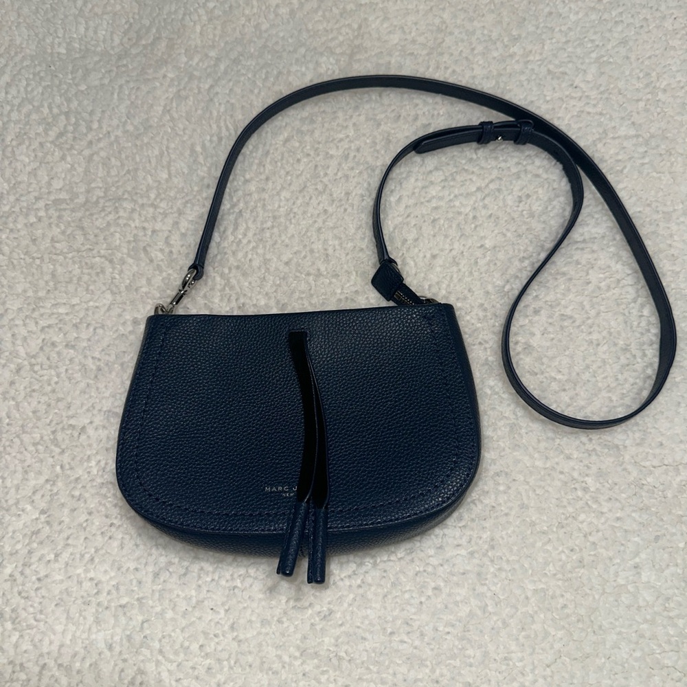 Marc Jacobs Navy Blue Pebbled Leather Crossbody with Tassel Trim - Picture 9 of 9